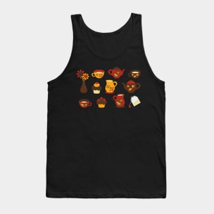 Cottagecore Aesthetic Vintage Teapots Tea Kettles Tank Top